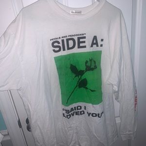 Petals & Peacocks side A & side B t-shirt